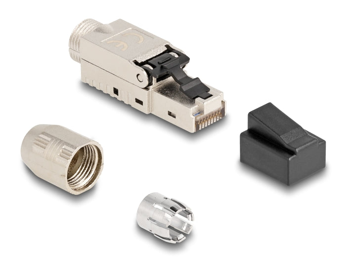 Delock RJ45 Stecker feldkonfektionierbar Cat.6A mit Kabelverschraubung Delock RJ45 Stecker feldkonfektionierbar Cat.6A mit Kabelverschraubung